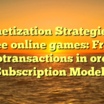 Monetization Strategies in Free online games: From Microtransactions in order to Subscription Models