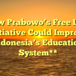 **How Prabowo’s Free Lunch Initiative Could Improve Indonesia’s Education System**